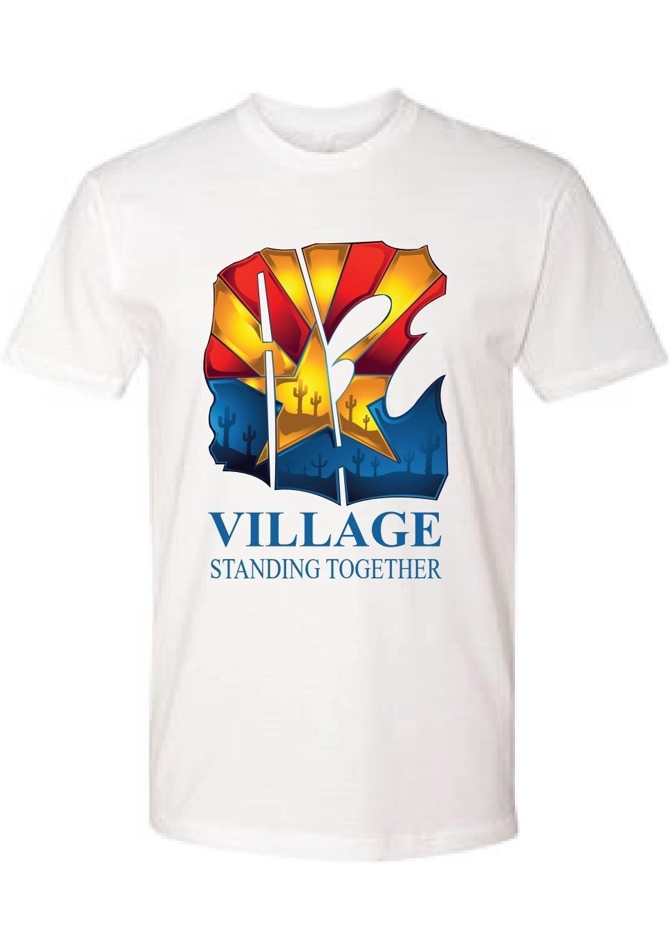 Arizona Flag Logo Village Standing Together Tees
