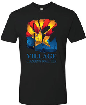 Open image in slideshow, Arizona Flag Logo Village Standing Together Tees
